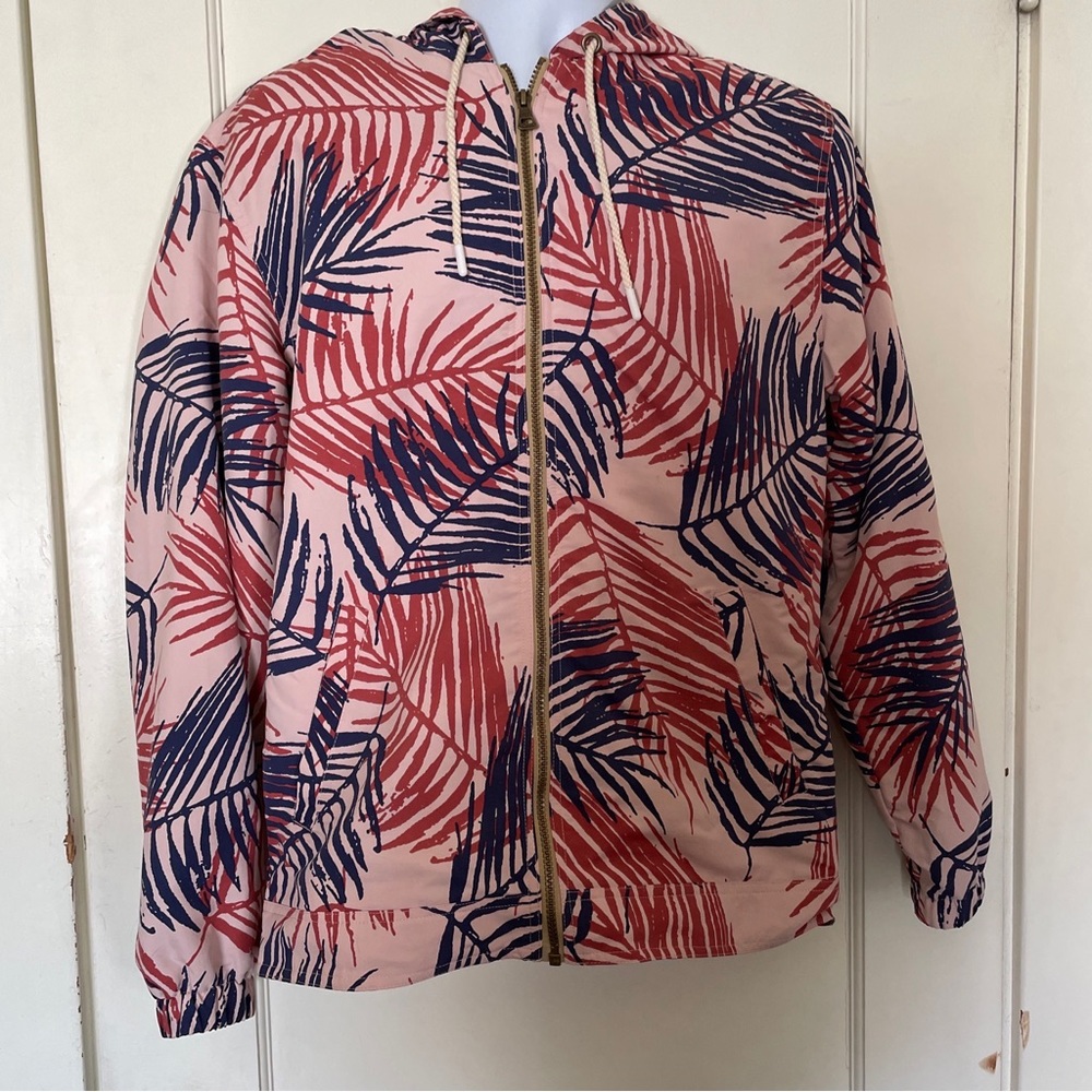 American Eagle outfitter palm print windbreaker jacket sz S